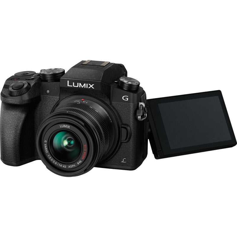 Panasonic Lumix DMC-G7 Mirrorless Micro Four Thirds Digital Camera with 14-42mm and 45-150mm Lenses (Black)