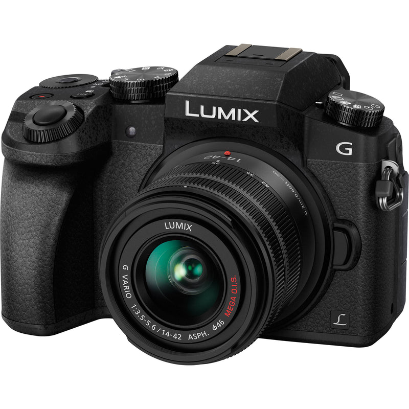 Panasonic Lumix DMC-G7 Mirrorless Micro Four Thirds Digital Camera with 14-42mm and 45-150mm Lenses (Black)