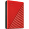 WD 4TB My Passport USB 3.2 Gen 1 External Hard Drive (2019, Red)