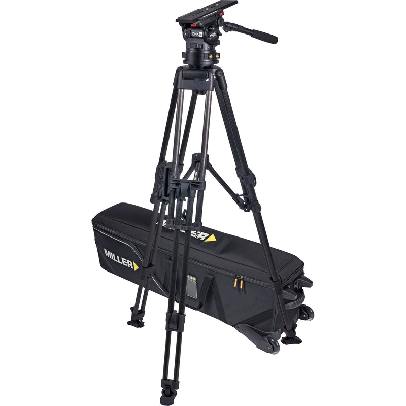 Miller CiNX 7 & HD 100 2-Stage Carbon Fiber Tripod System with Mid-Spreader