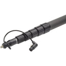 K-Tek KP16CCR 16' KlassicPro Graphite 6-Section Boompole with Internal XLR Coiled Cable, Side Exit