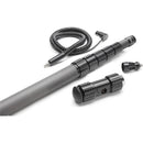 K-Tek KP9CCR 9' KlassicPro Graphite 6-Section Boompole with Internal XLR Coiled Cable, Side Exit