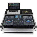 Odyssey Flight Zone Glide Style Case for Denon Prime 4 DJ Controller (Silver and Black)