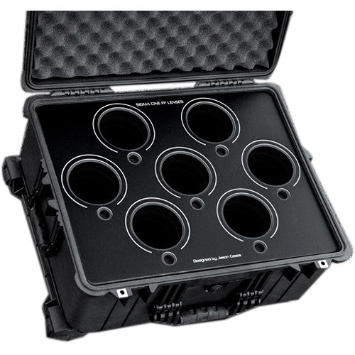 Jason Cases Sigma Cine FF Prime 7-Lens Case with Black Overlay