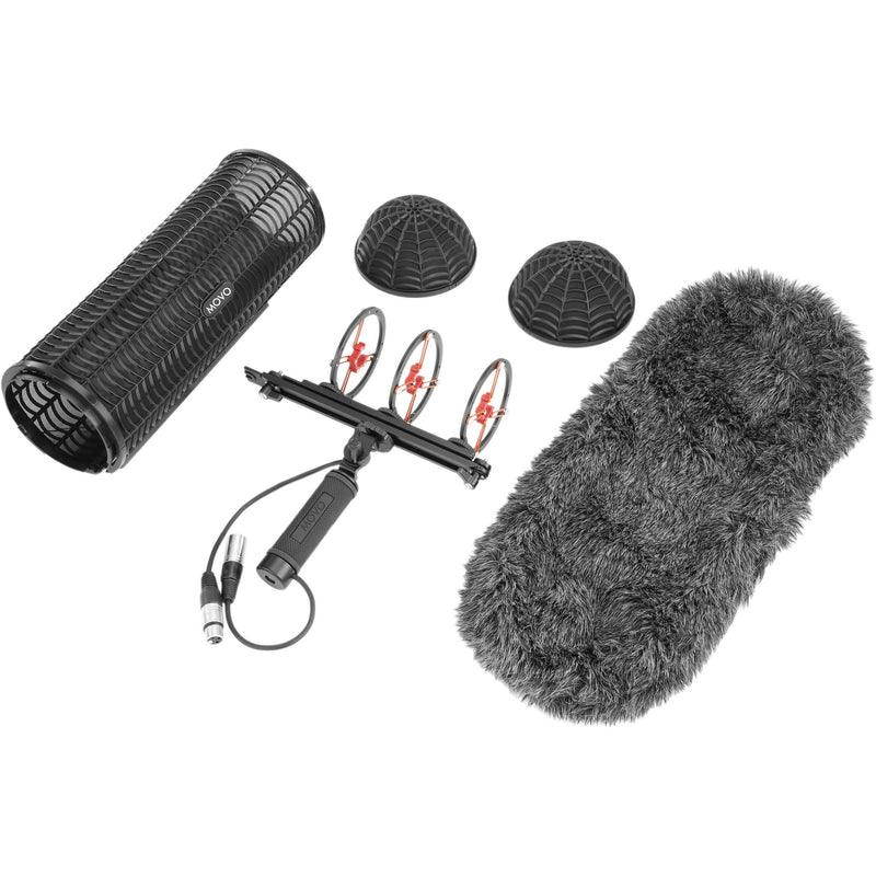 Movo Photo Blimp Wind Vibration Protection System For Shotgun Microphones