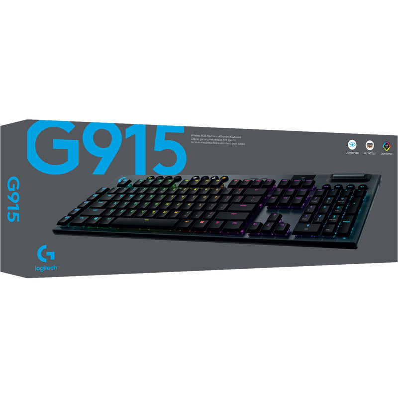 Logitech G915 LIGHTSPEED Wireless RGB Mechanical Gaming Keyboard (GL Tactile)