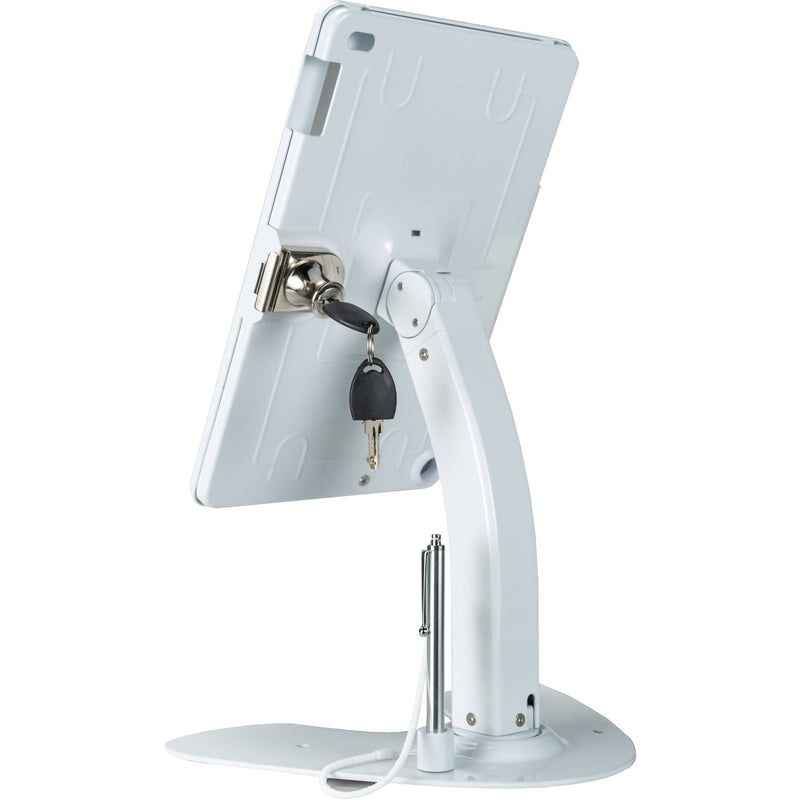 CTA Digital Dual Security Kiosk Stand with Locking Case and Cable for Select Apple iPads (White)