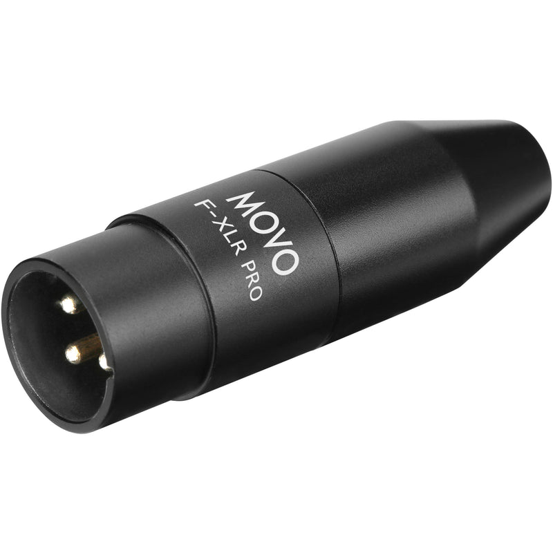 Movo Photo 3.5mm (TRS) Mini-Jack Female Microphone Adapter To 3-Pin XLR Male Connector With Integrated Phantom