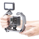 Movo Photo Underwater Diving Rig With Cold Shoe Mounts Wrist Strap For Waterproof Action Cams