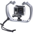 Movo Photo Underwater Diving Rig With Cold Shoe Mounts Wrist Strap For Waterproof Action Cams