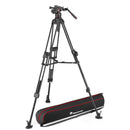 Manfrotto 612 Nitrotech Fluid Head with Fast Twin Aluminum Tripod System and Bag