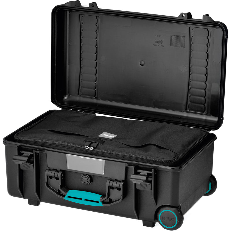 HPRC 2550BAG HPRC Wheeled Hard Case with Bag and Dividers (Black with Blue Handle)