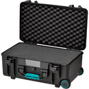 HPRC 2550F HPRC Wheeled Hard Case with Foam (Black with Blue Handle)