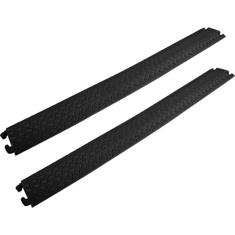 Pyle Pro Drop-Over Cable Protector Ramp (2-Pack,&nbsp;Black,&nbsp;39.96 x 5.1 x 1.18")