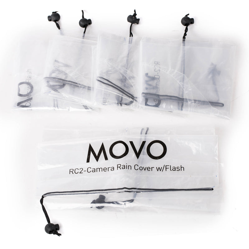 Movo Photo RC1 Clear Rain Cover for DSLR Plus 18" Lens(5-Pack)