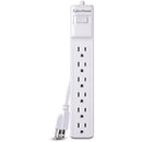 CyberPower B602RC1 6-Outlet Essential Surge Protector (White)