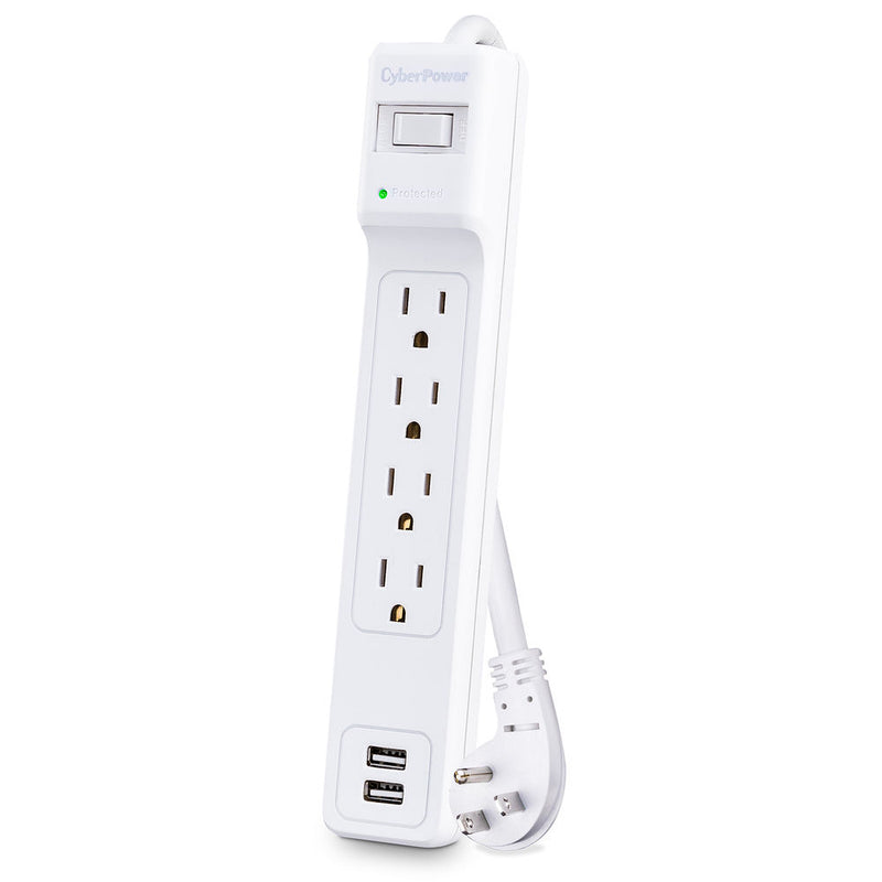 CyberPower P604URC1 6-Outlet Home Office Surge Protector (Black)