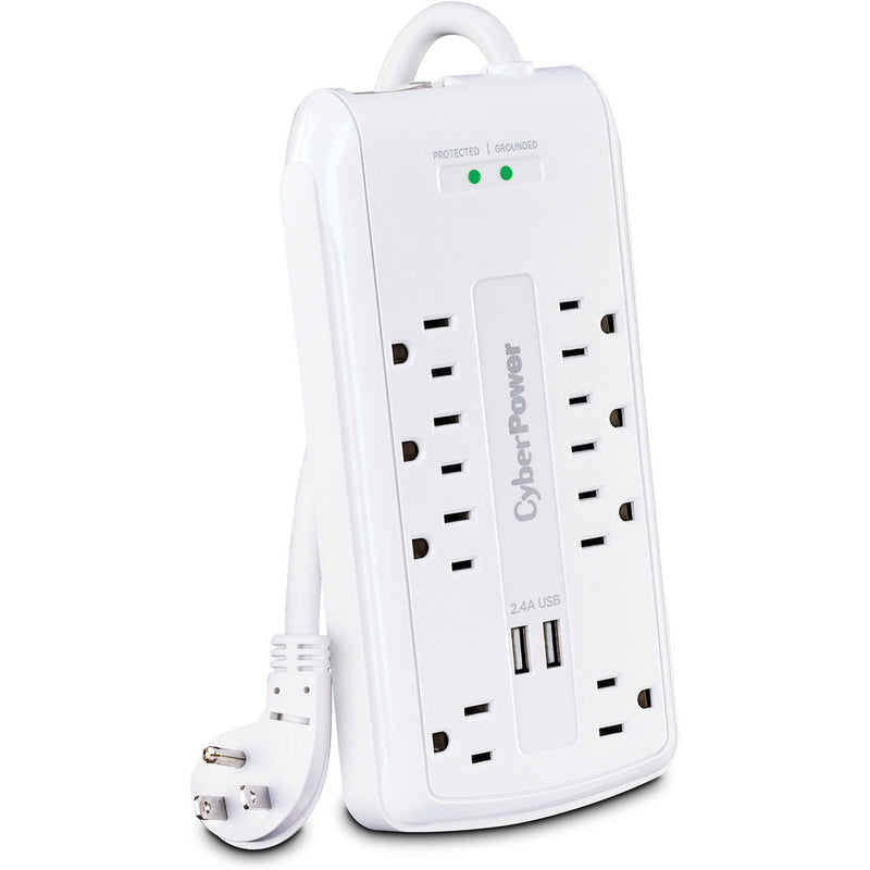 CyberPower P403URC1 4-Outlet Home Office Surge Protector (White)