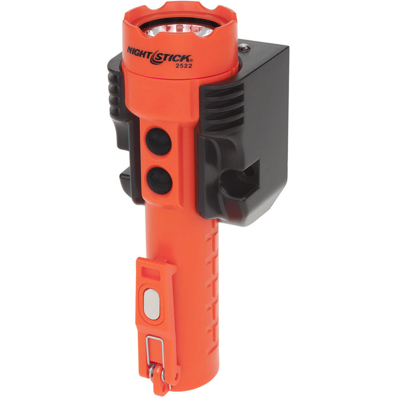 Nightstick NSR-2522RM Dual-Light Rechargeable LED Flashlight with Dual Magnets (Red)