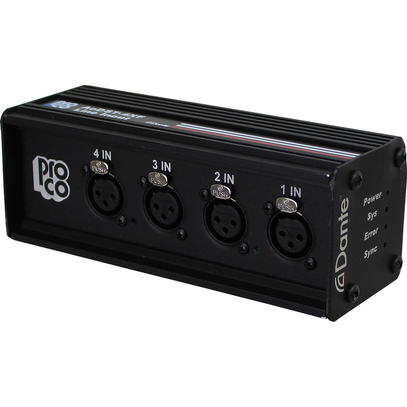 Pro Co Sound Dante 4-Channel Input Drop Box