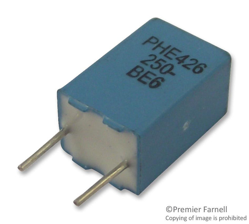 KEMET PHE426HJ6100JR05 Film Capacitor, 0.1 &micro;F, 250 V, PP (Polypropylene), &plusmn; 5%, PHE426 Series, Potted