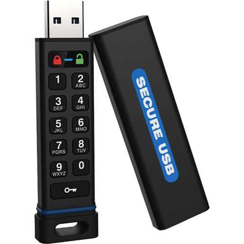 SecureData 8GB SecureUSB KP 256-Bit Encrypted USB 3.0 Flash Drive