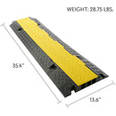 Pyle Pro Heavy-Duty Flip-Open Cable Protector Ramp (13.6 x 35.4")