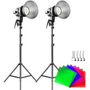 GVM LS-P80S LED 2-Light Kit with Filters