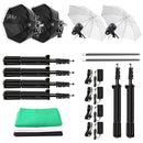 GVM P80S LED 4-Light Kit with Umbrellas, Softboxes, and Backdrops