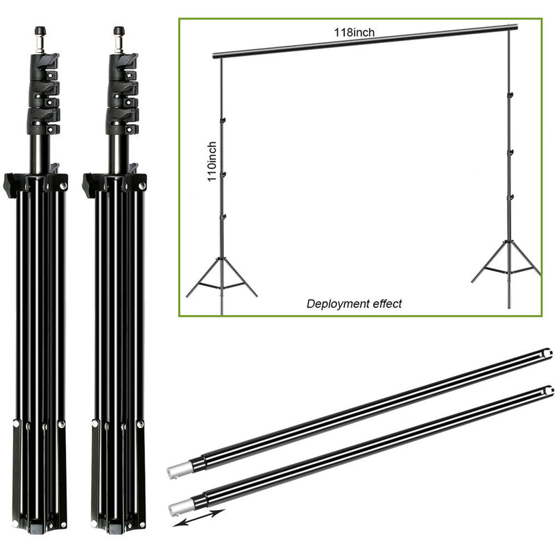 GVM P80S LED 4-Light Kit with Umbrellas, Softboxes, and Backdrops