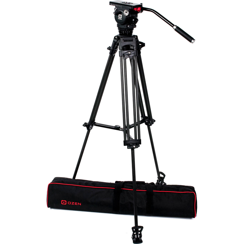 OZEN Agile 5S S-Loc 75mm Fluid Head & 2-Stage Aluminum Tripod System