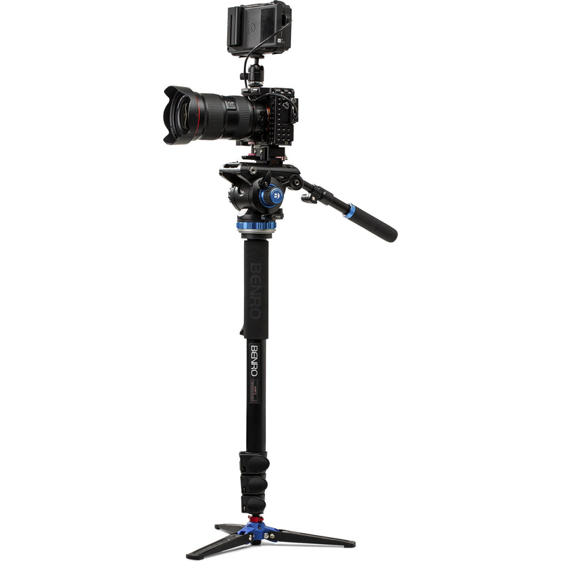 Benro A48FD Aluminum Monopod with 3-Leg Base & S6Pro Fluid Video