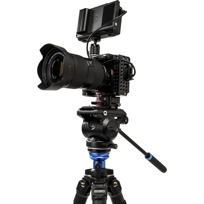 Benro A2573F Aluminum Single Tube Tripod with S4Pro Fluid Video Head