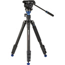 Benro A2883F Reverse-Folding Aluminum Travel Tripod with S4Pro Fluid Video Head