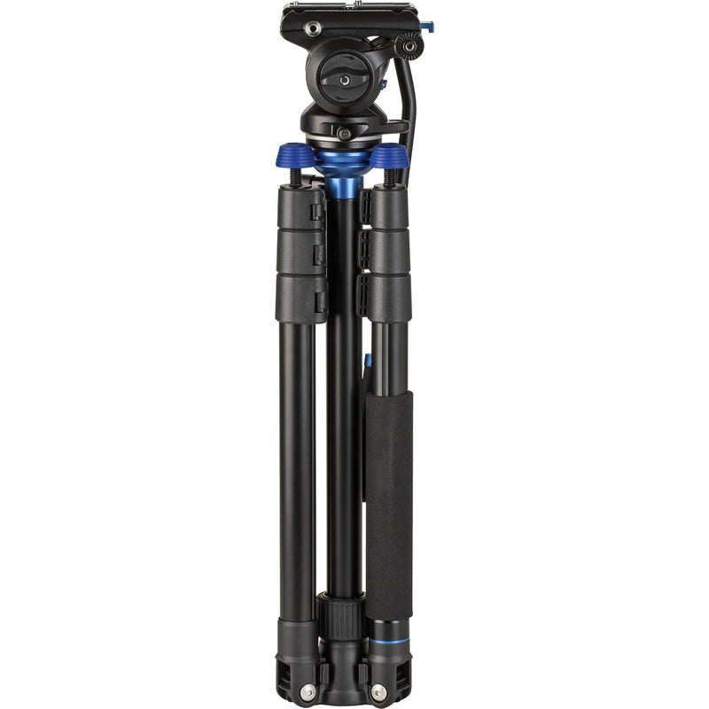 Benro A2883F Reverse-Folding Aluminum Travel Tripod with S4Pro Fluid Video Head