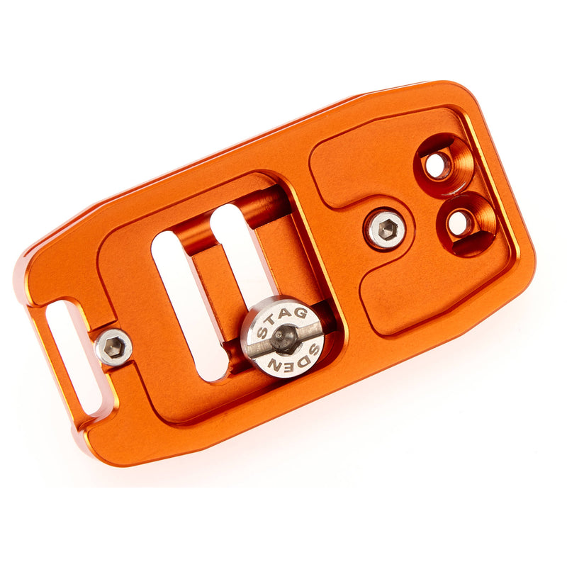 3 Legged Thing BASE70 Arca-Swiss Compatible 70mm Wide Quick Release Plate (Copper/Orange)