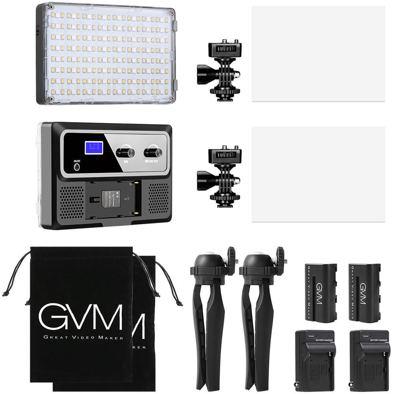 GVM RGB-10S2L On-Camera Video 2-Light Kit