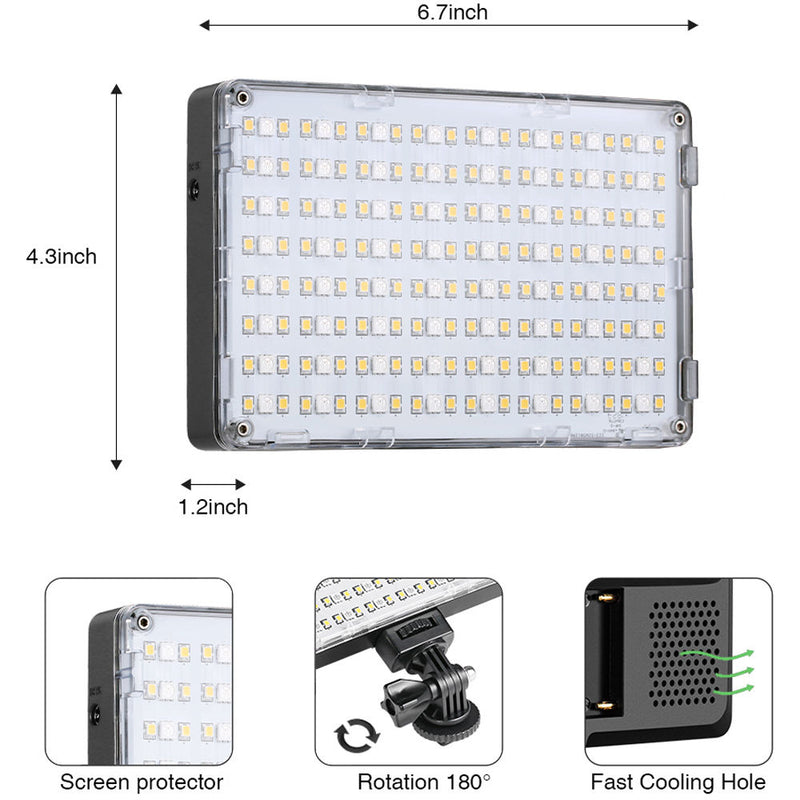 GVM RGB-10S2L On-Camera Video 2-Light Kit