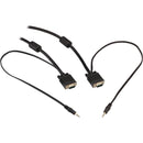 Pearstone Standard VGA Male to VGA Male Cable with 3.5mm Stereo Audio (35')