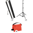 Genaray Bi-Color 36" Soft Strip 2-Light with Boom Stand Kit