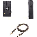 Bescor LP-E6 Battery Plate Kit with 12V Barrel for Panasonic Camera Power Cable