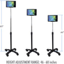 CTA Digital Compact Security Gooseneck Floor Stand for 9.7" iPads