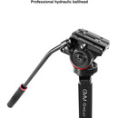 GVM Carbon Fiber 4-Section Monopod with Video Fluid Head