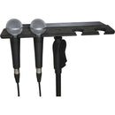 Gator Cases Frameworks Multi Mic Holder Stand-Mount Tray for up to Four Handheld Microphones