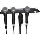 Gator Cases Frameworks Multi Mic Holder Stand-Mount Tray for up to Four Handheld Microphones