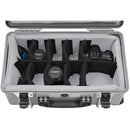 Porta Brace PB-2550 Hard Case with Premium Divider Kit (Silver Platinum)