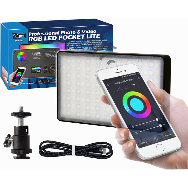 Vidpro Professional Photo And Video RGB Color LED Pocket Light