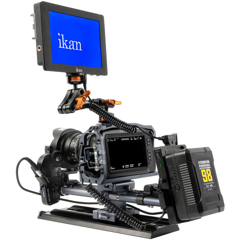 ikan V-Mount Battery Plate with 15mm Rod Clamp