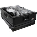 ProX XS-PRIME4 WBL2U Flight Case with 2 RU Rackspace and Wheels for Denon DJ Prime 4 (Black on Black)