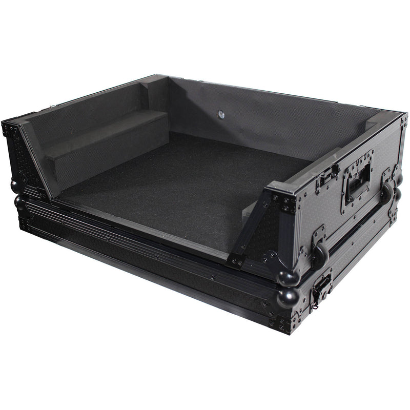 ProX XS-PRIME4 WBL2U Flight Case with 2 RU Rackspace and Wheels for Denon DJ Prime 4 (Black on Black)